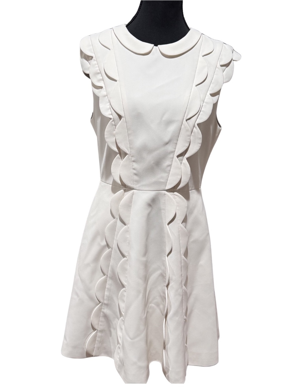 Ted Baker Cream Scalloped Mini Dress